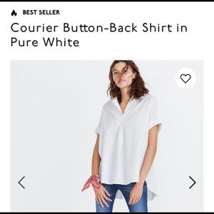 Madewell white courier shirt